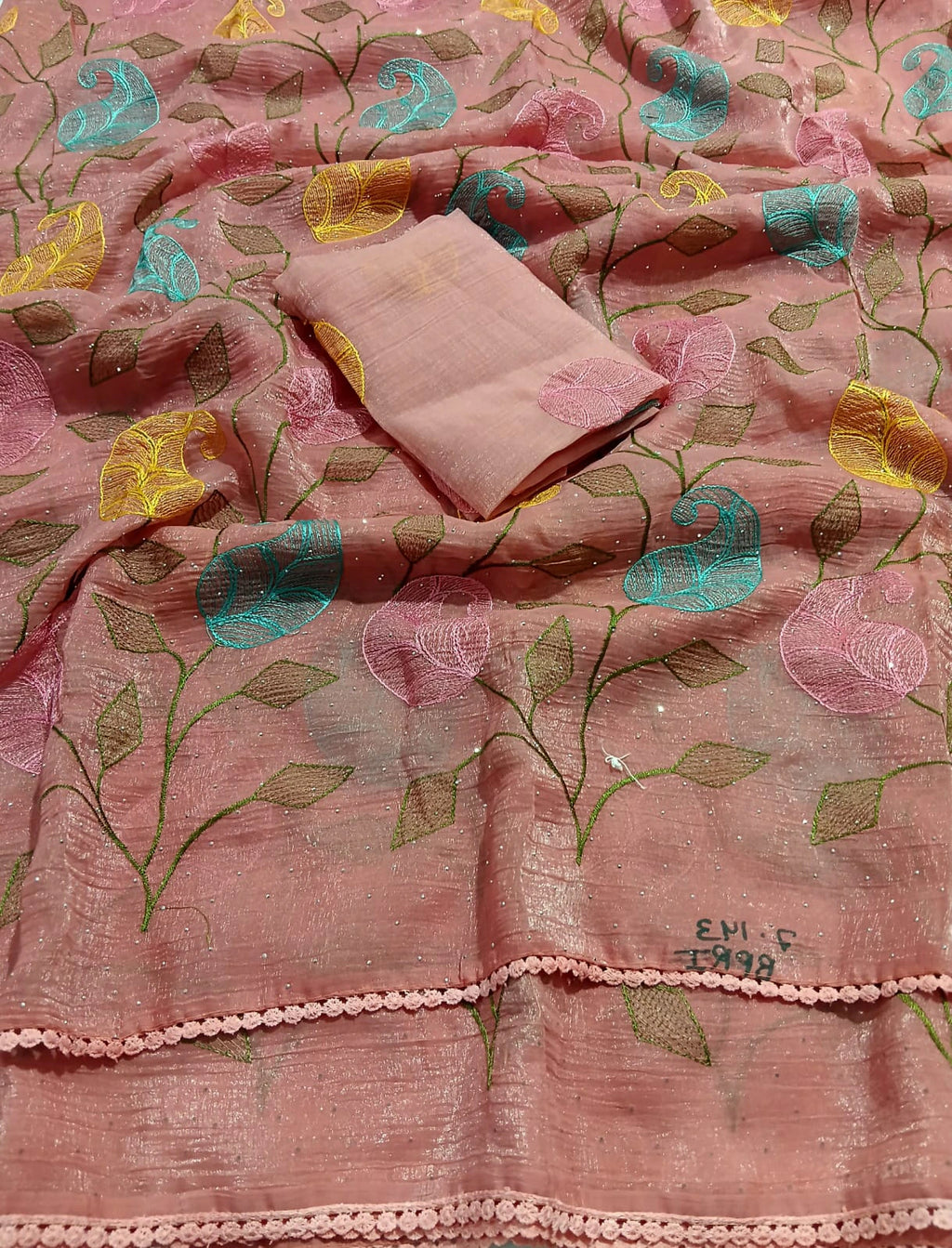 Chiffon Embroidered Saree 7
