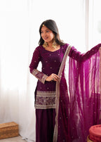 Fendy Silk Embroidered Kurta Set 2