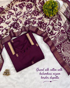 Cotton Top with Chennuri Silk Kalamkari Dupatta 4
