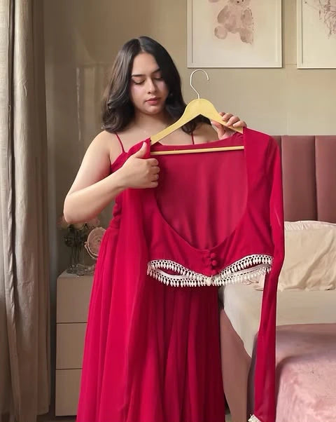 Fox Georgette Anarkali Gown 9
