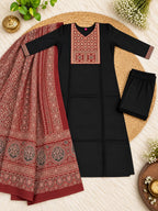 Cotton Ajrakh Print Kurta Set 6