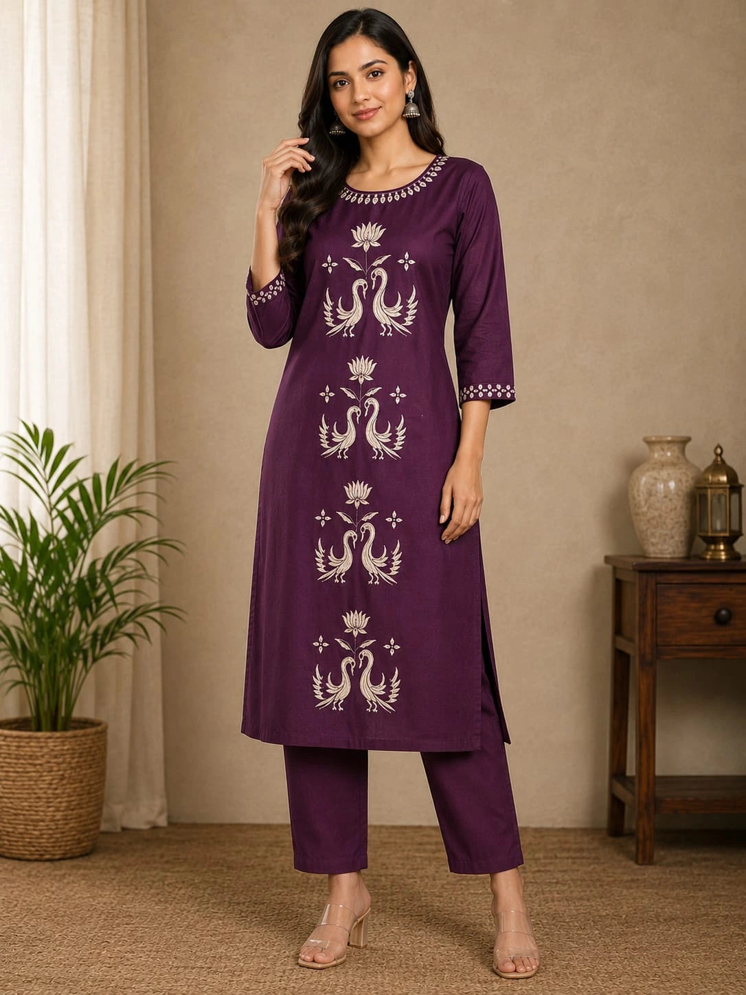 Cotton 2-Piece Kurti Set 1