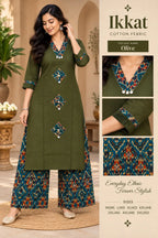 Cotton Ikkat Co-ord Set for Women 7