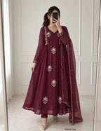 Mul Chanderi Anarkali Kurti Set 5