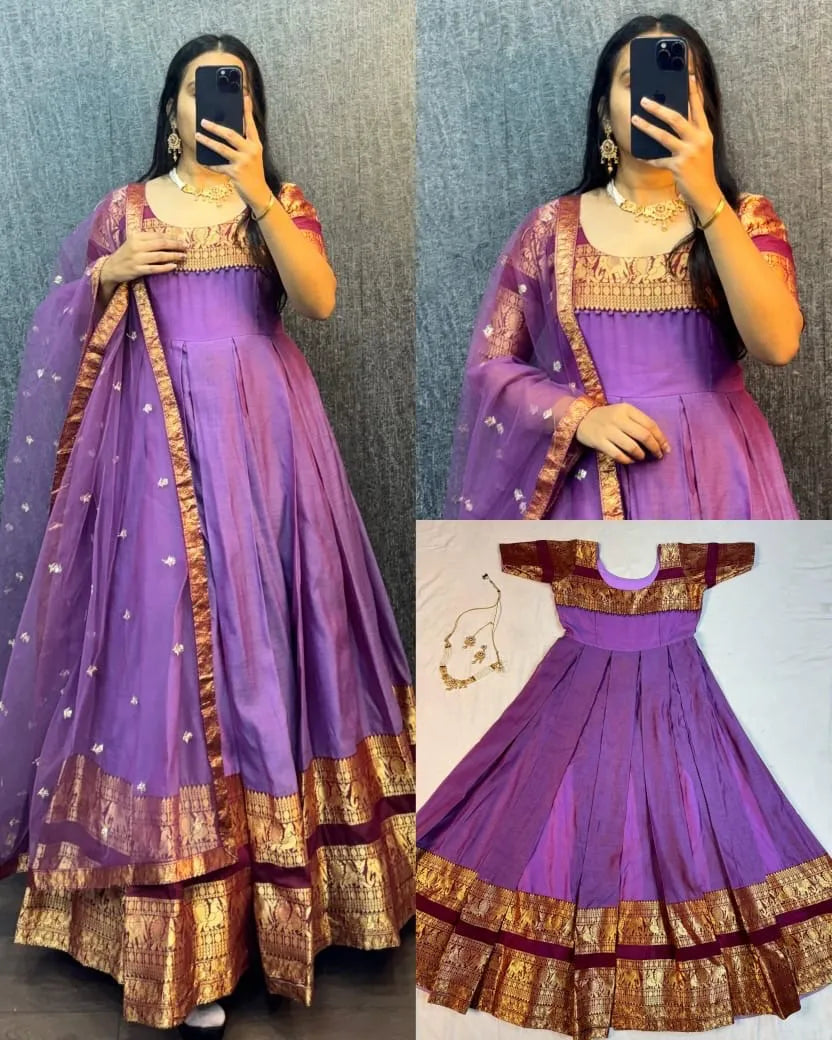 😍😍Traditional Ethnic Gown Set with Dupatta😍😍 4