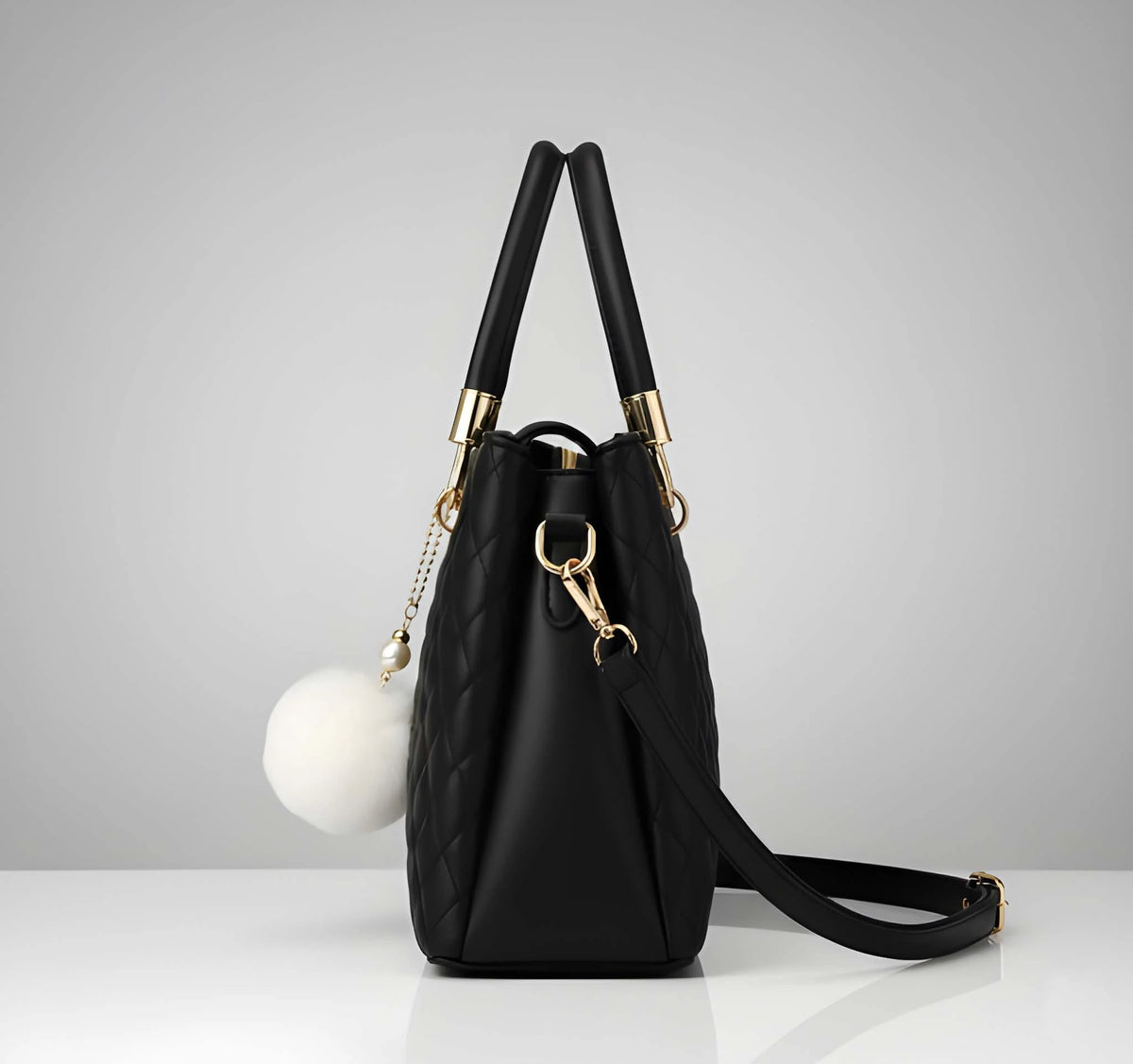 Stylish Ladies PU Leather Shoulder Handbag Premium Fashion Tote Bag with Spacious Multi-Compartment 3