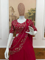 Fandy Satin Lehenga Saree 7