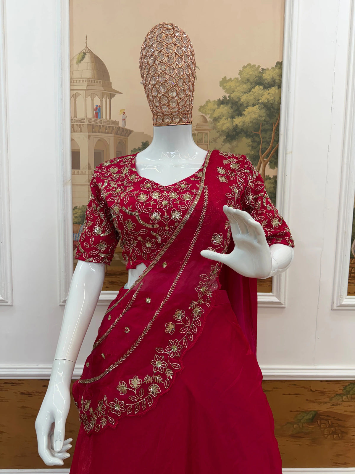Fandy Satin Lehenga Saree 7
