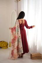 Romansilk Anarkali Set with Dupatta 8