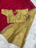 Golden Kanchipuram Half Saree 6