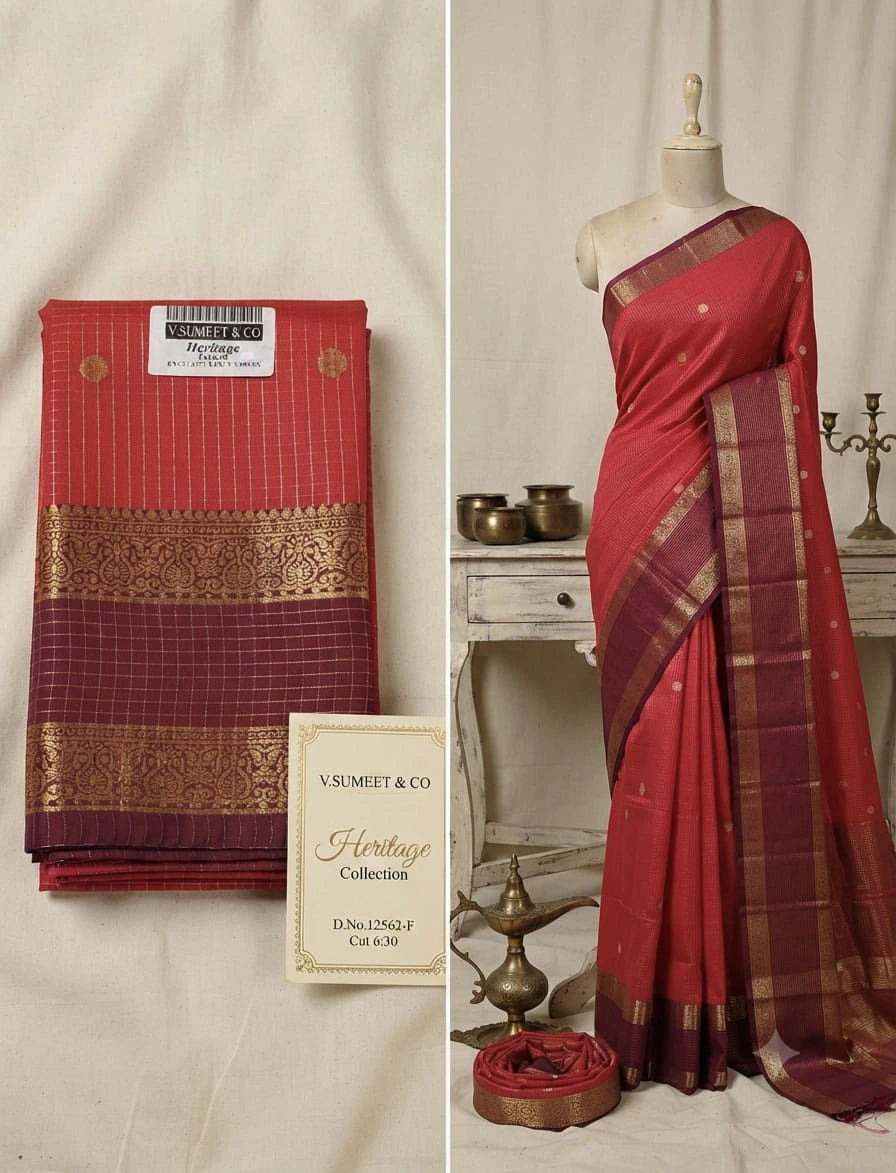 Semi Silk Saree with Blouse 7