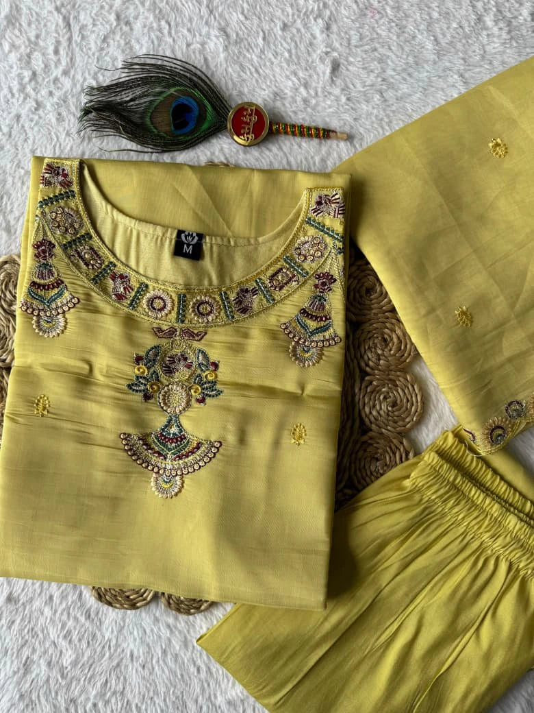 Roman Silk Kurta Set with Dupatta 1