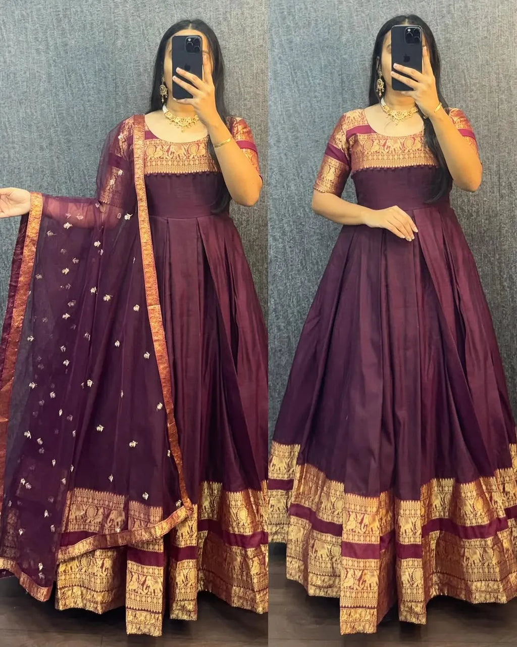 😍😍Traditional Ethnic Gown Set with Dupatta😍😍 1