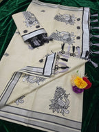 Cotton Embroidered Saree with Blouse 3