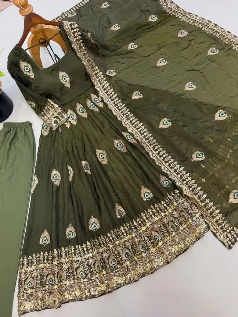 Fendy Silk Embroidered Gown 6