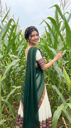 Mul Cotton Zari Woven Lehenga Set 7
