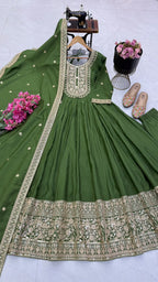 Roman Silk Anarkali Set 3