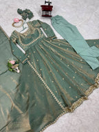 Fandy Silk Gown With Dupatta 9