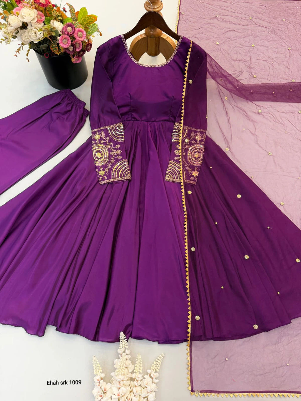 Upada Silk Gown with Dupatta 4
