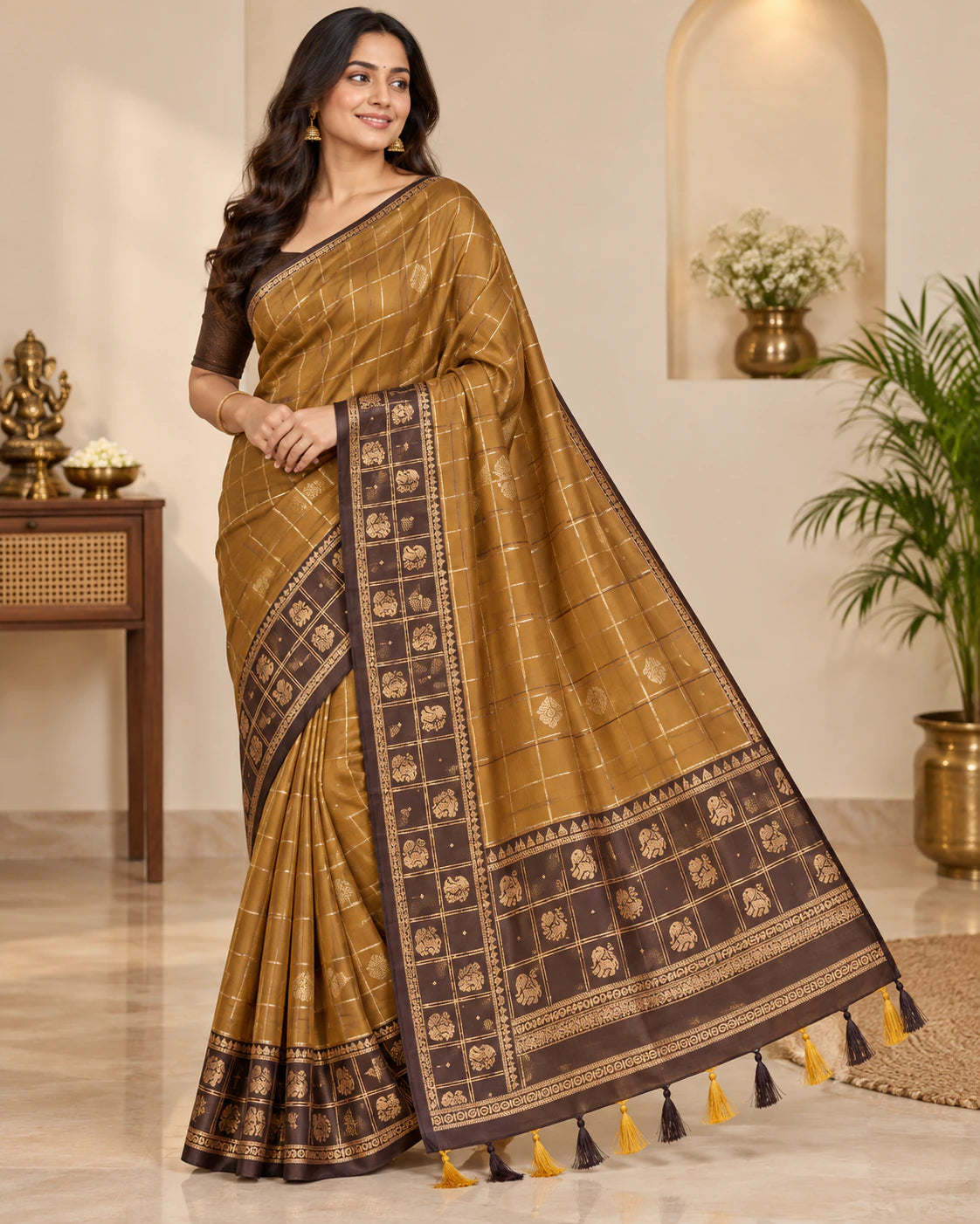 Soft Silk Saree with Blouse 2