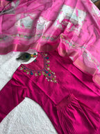 Roman Silk Embroidered Kurta Set 3