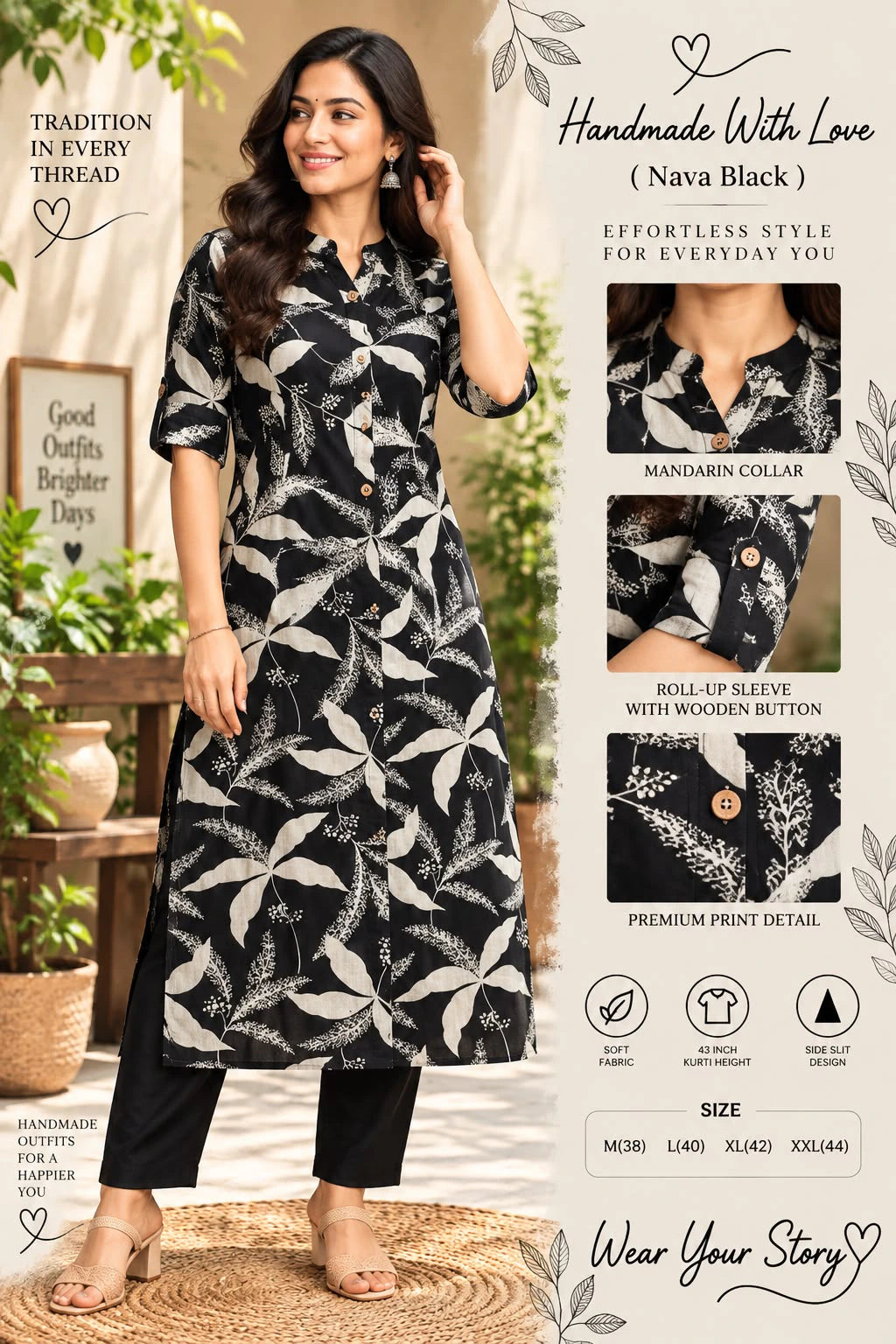 Bamboo Cotton Kurta Set 9