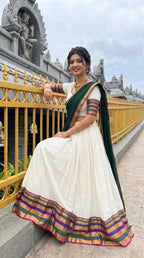 Mul Cotton Zari Woven Lehenga Set 8