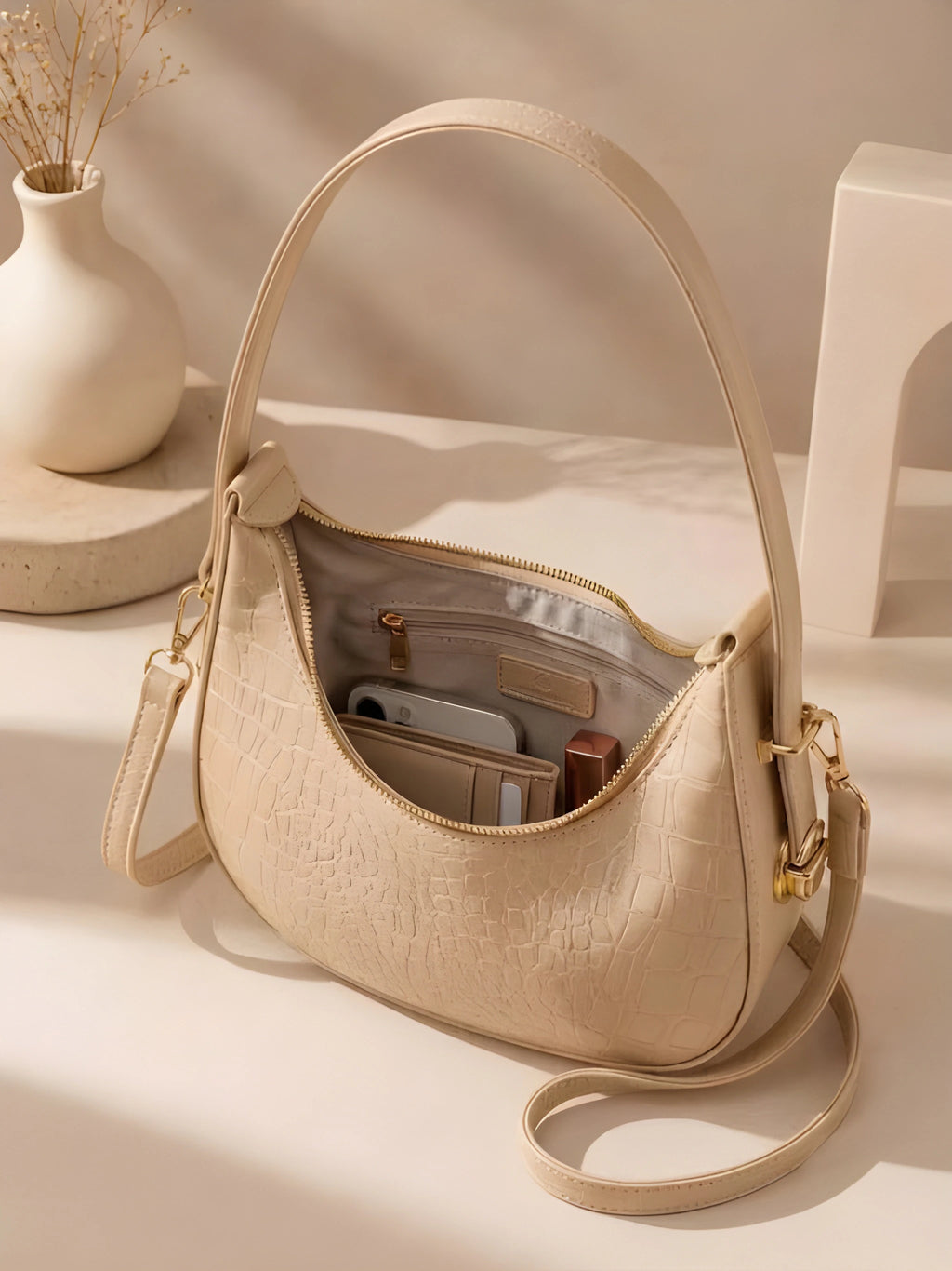 Trendy Women Shoulder Bag, Fashionable Hobo Purse for Ladies, Everyday Handbag for Office 4