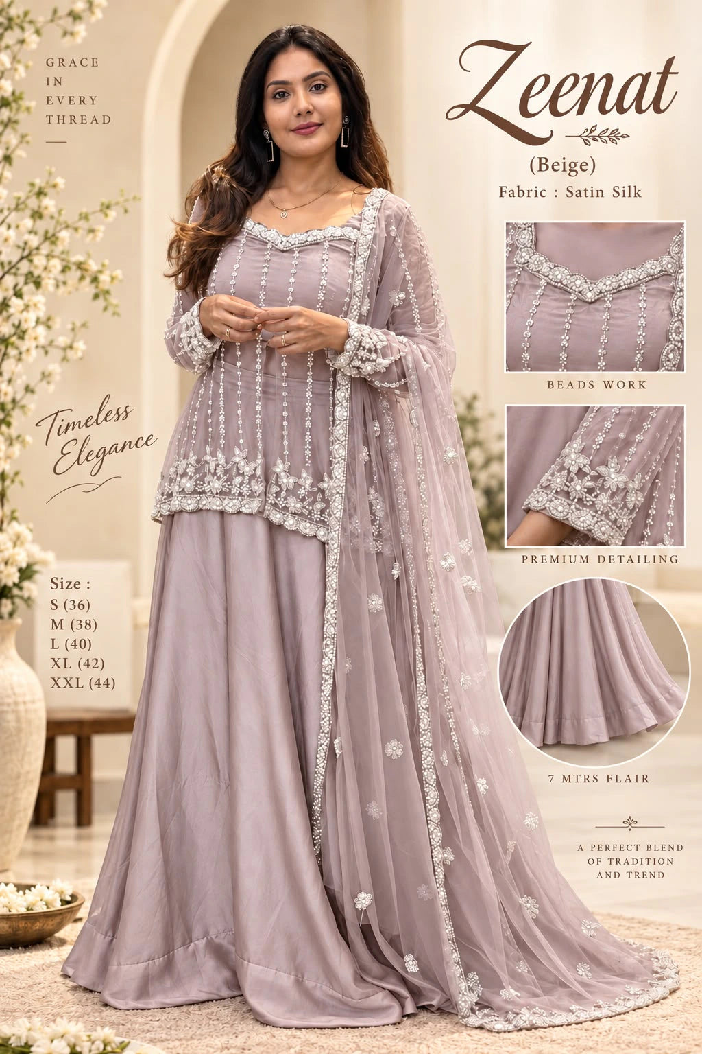Silk Satin Lehenga Set 8