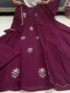 Mul Chanderi Anarkali Kurti Set 7
