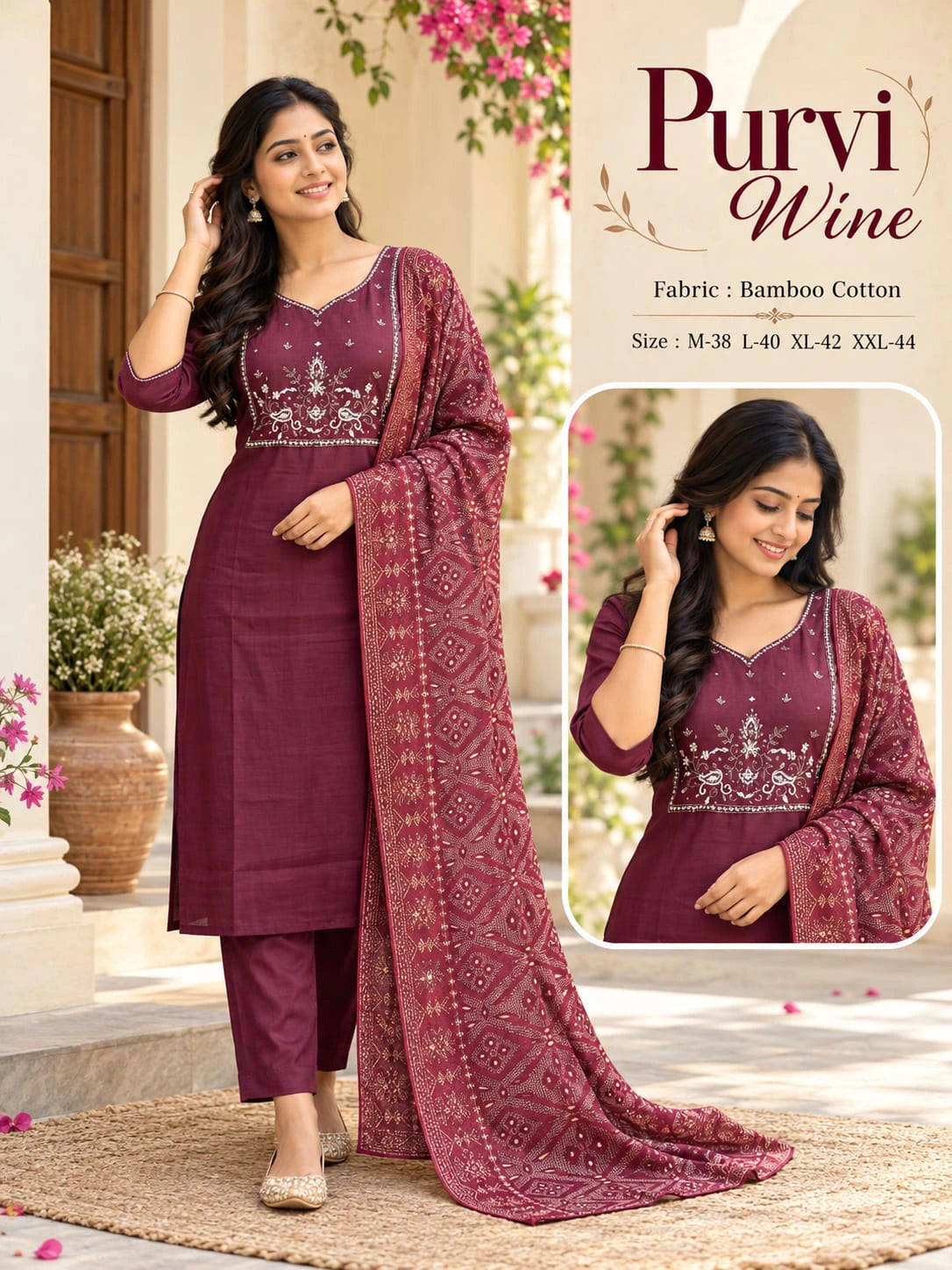 Bamboo Cotton Kurta Set 5