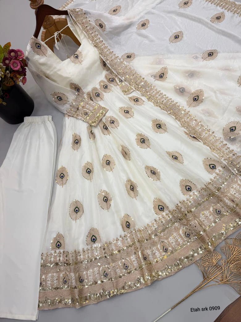 Fendy Silk Gown with Dupatta 3