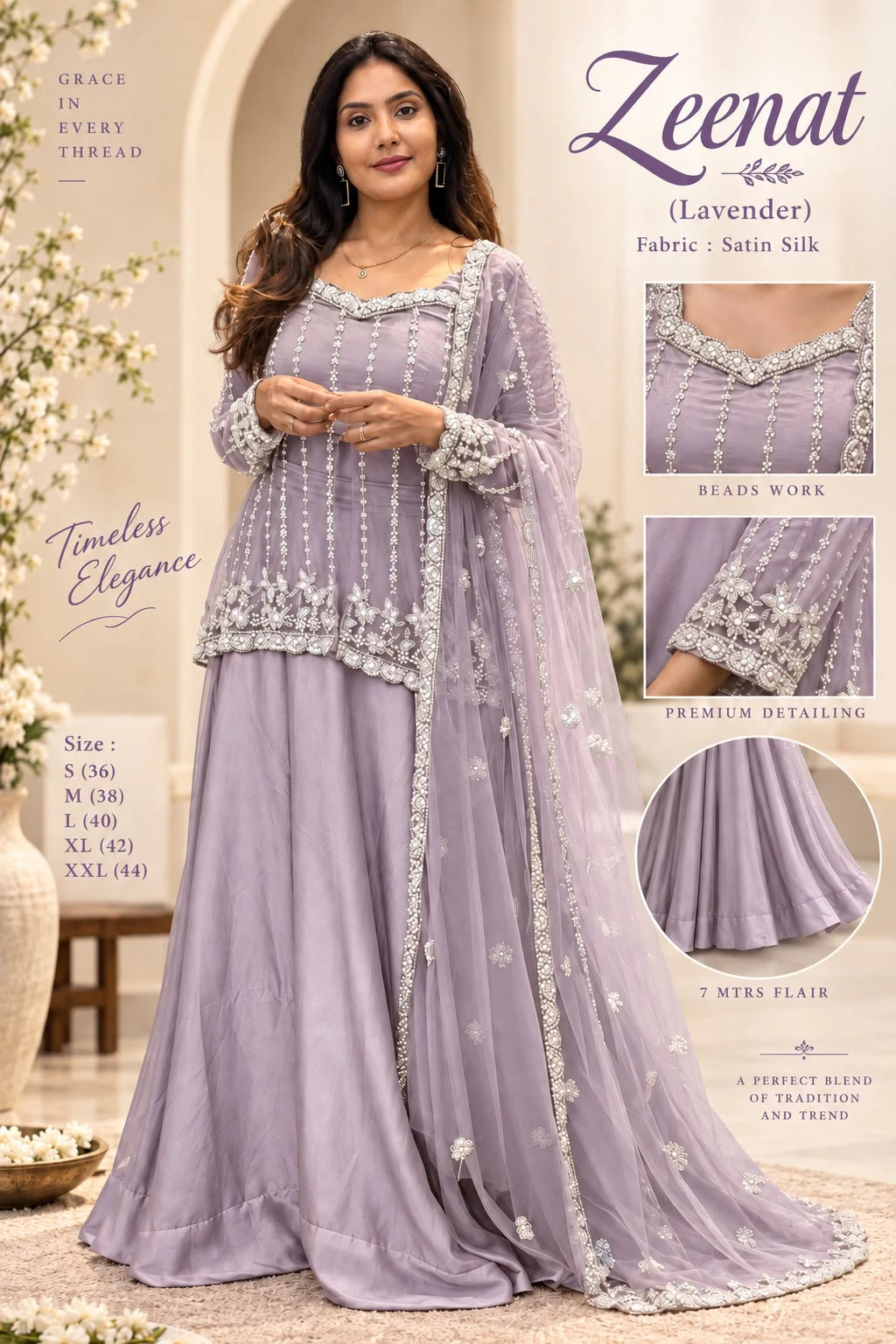 Silk Satin Lehenga Set 9