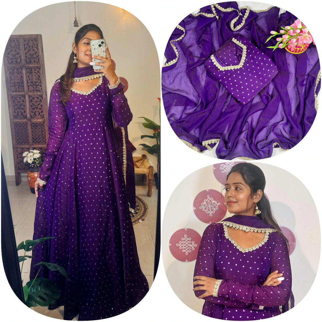 Nc Moss Gown with Dupatta 10