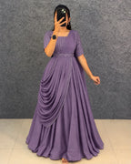 Vichitra Silk Party Gown Set 6
