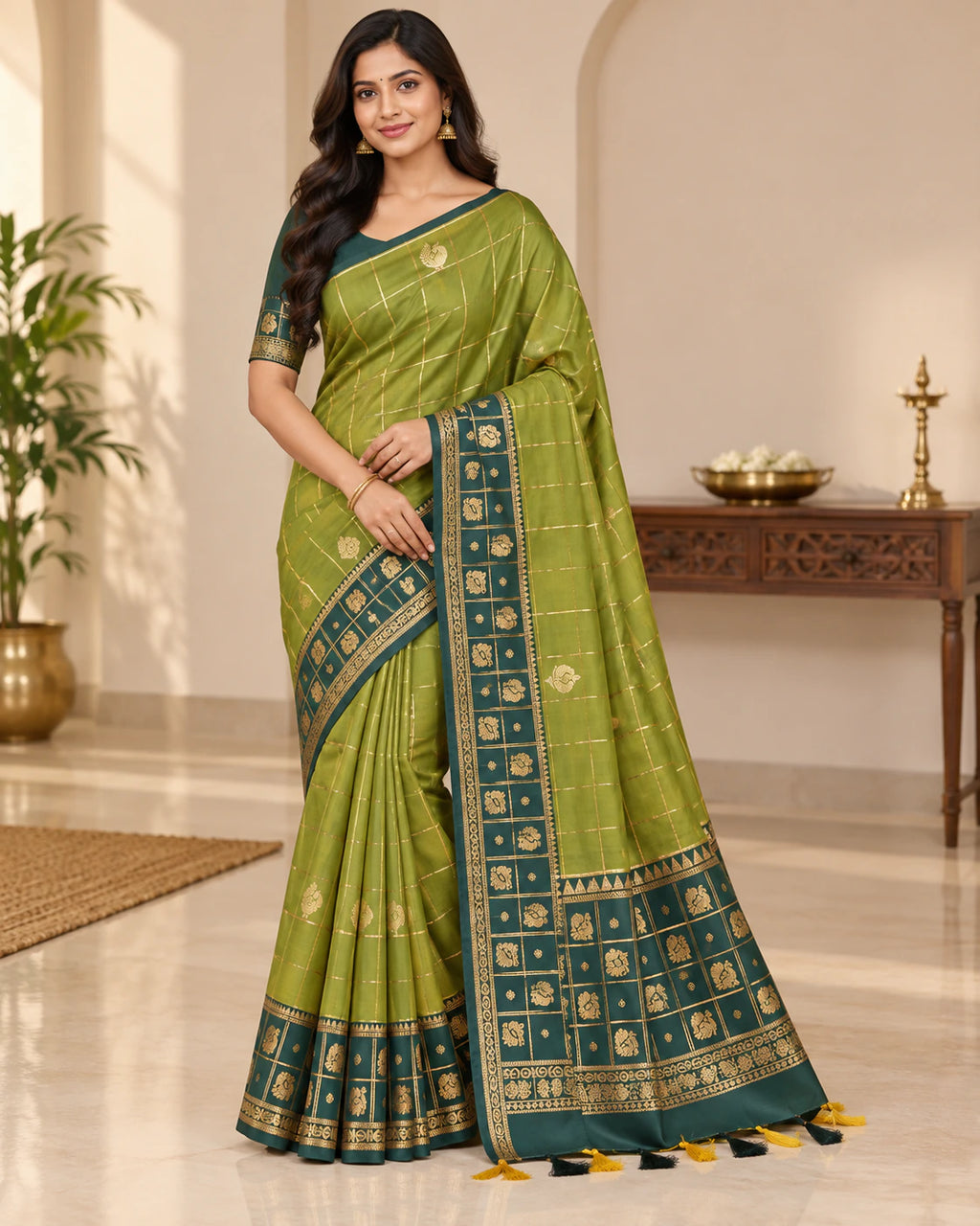 Soft Silk Saree with Blouse 9