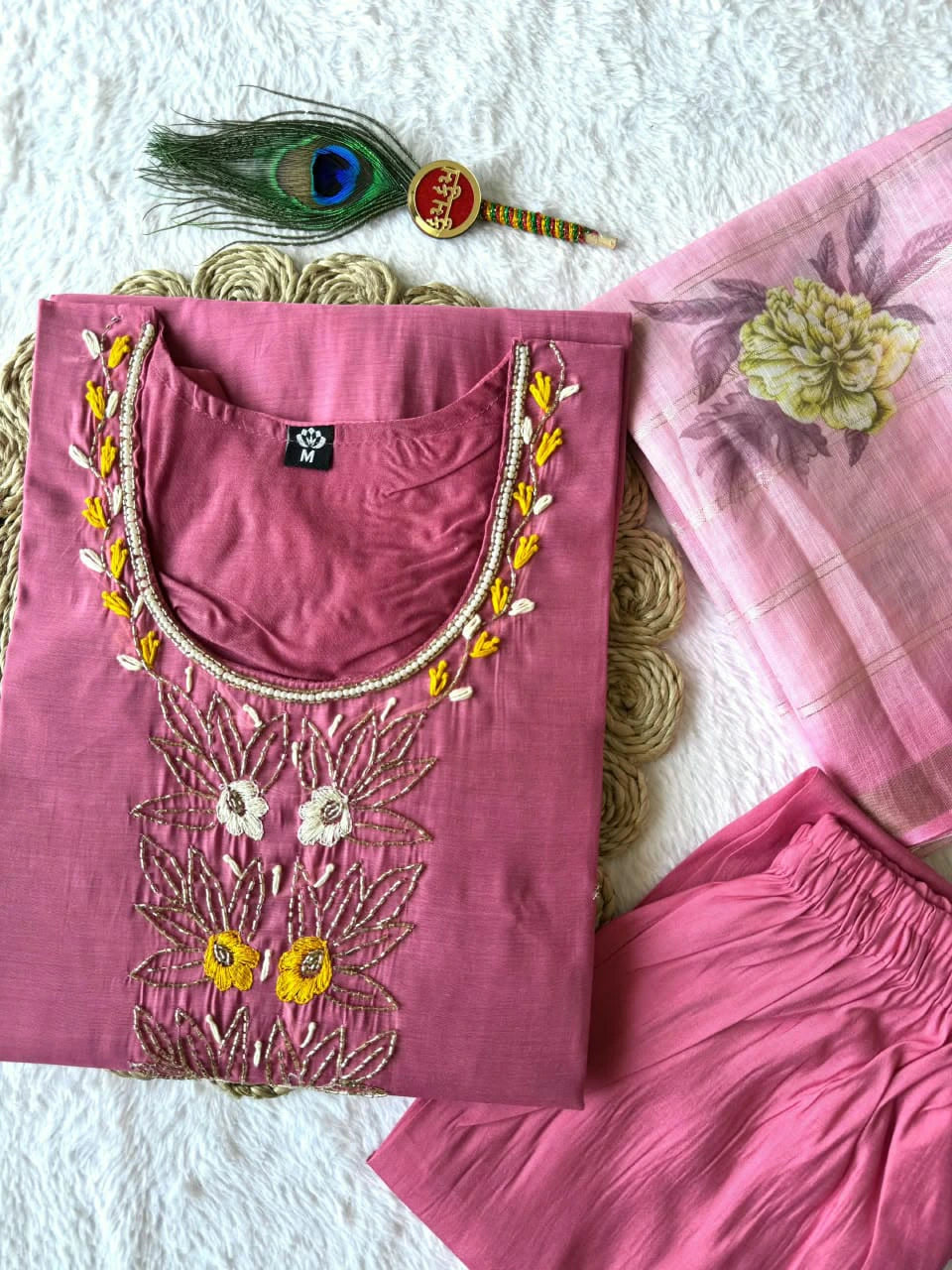 Roman Silk Kurta Set 3