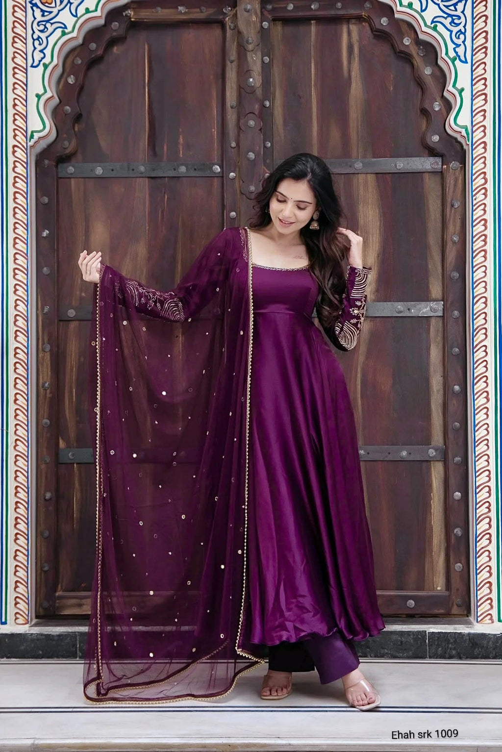Upada Silk Gown with Dupatta 1