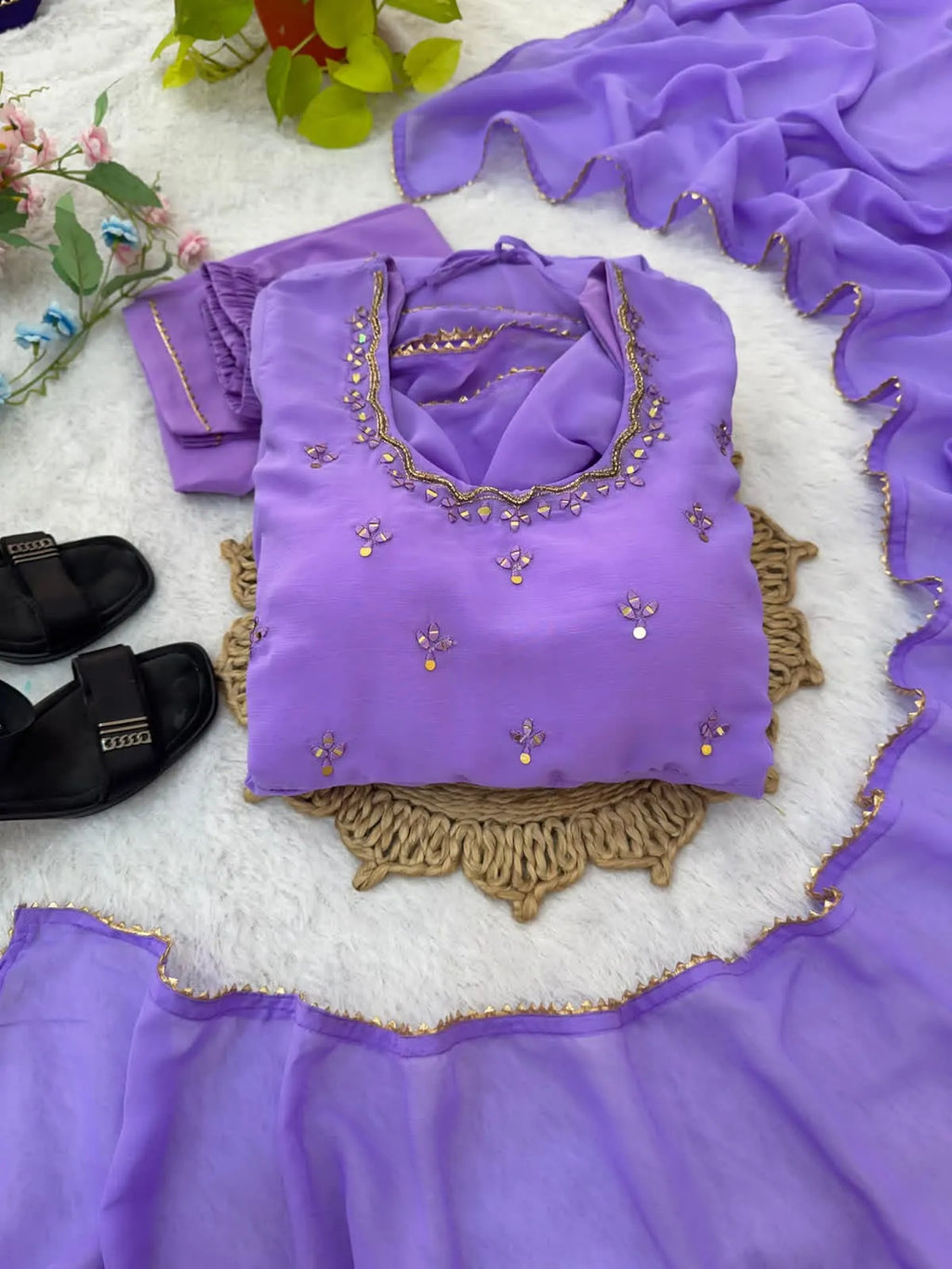 👑🌸Premium Georgette Minnale Anarkali Set With Bottom & Dupatta🌸👑 2