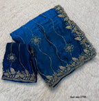 Fancy Space Silk Saree with Sequin Embroidery & C Pallu 10