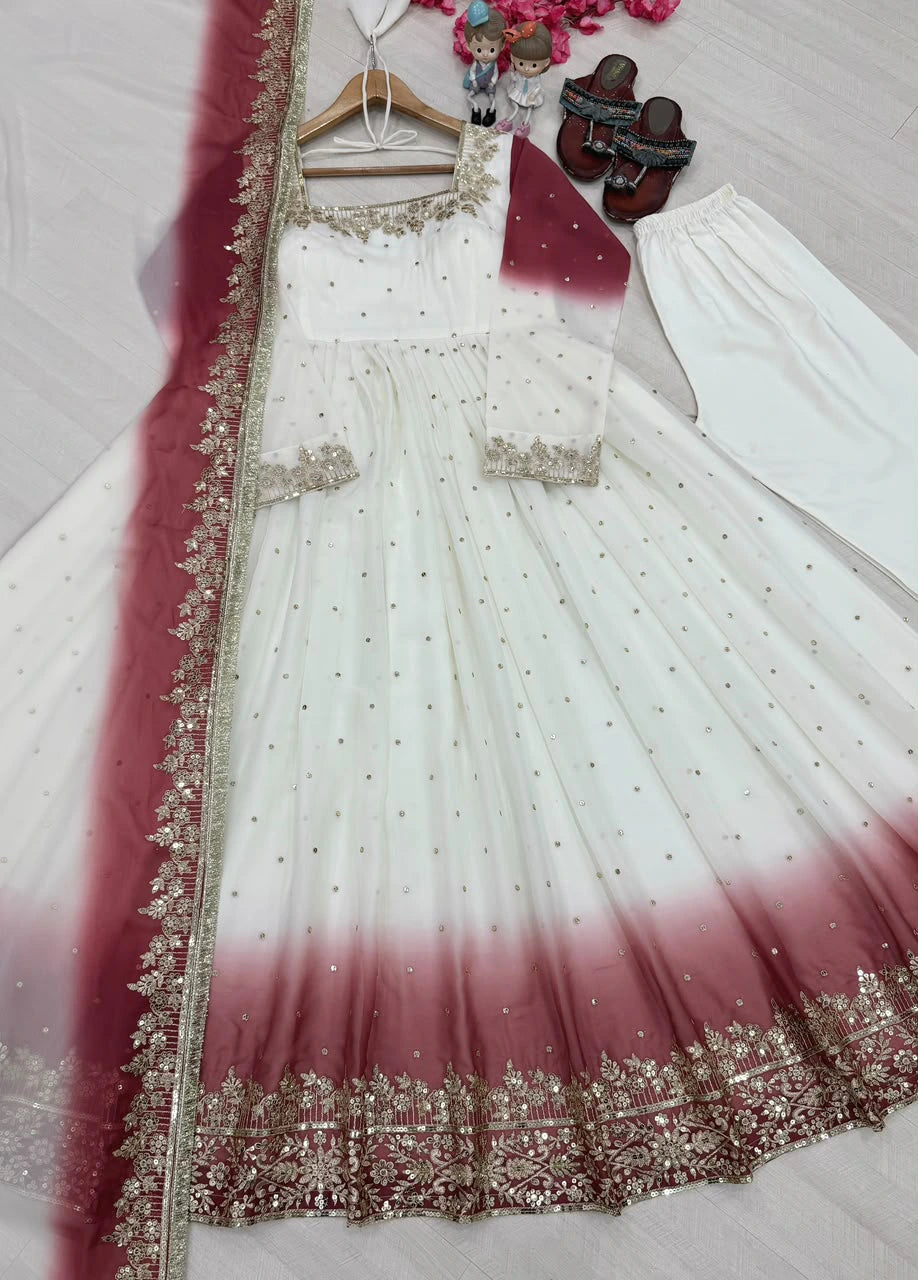 Georgette Anarkali Gown Set 3