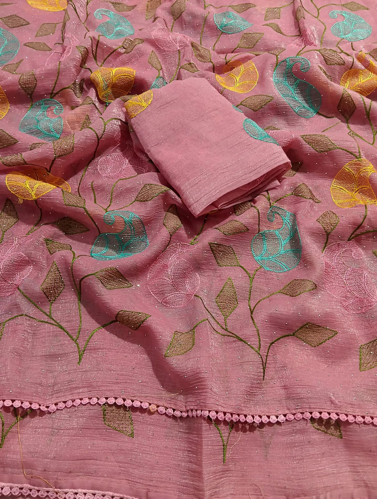 Chiffon Embroidered Saree 2