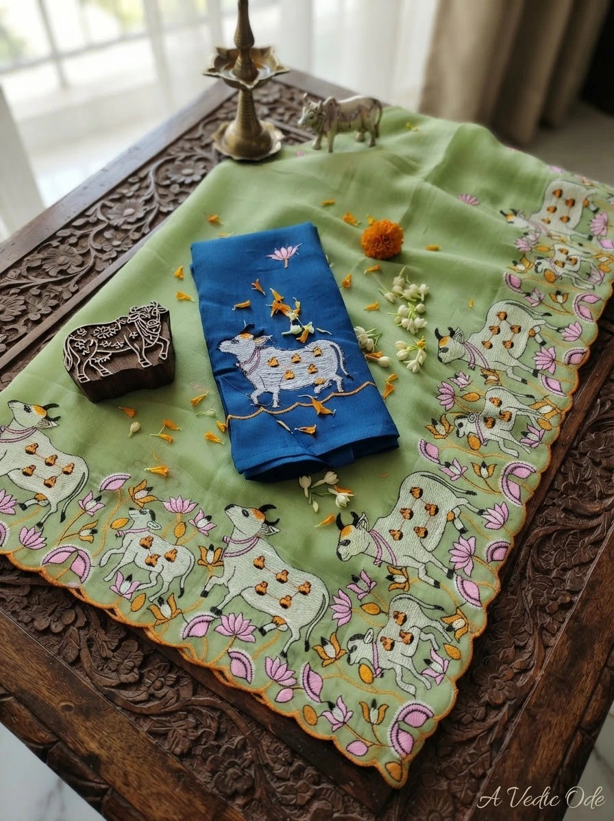 Embroidered Saree with Blouse 1