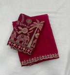 Georgette Embroidered Saree 8