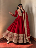 Roman Silk Anarkali Set 1