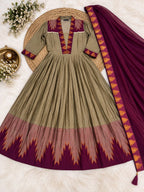 Cotton Spun Silk Anarkali 4