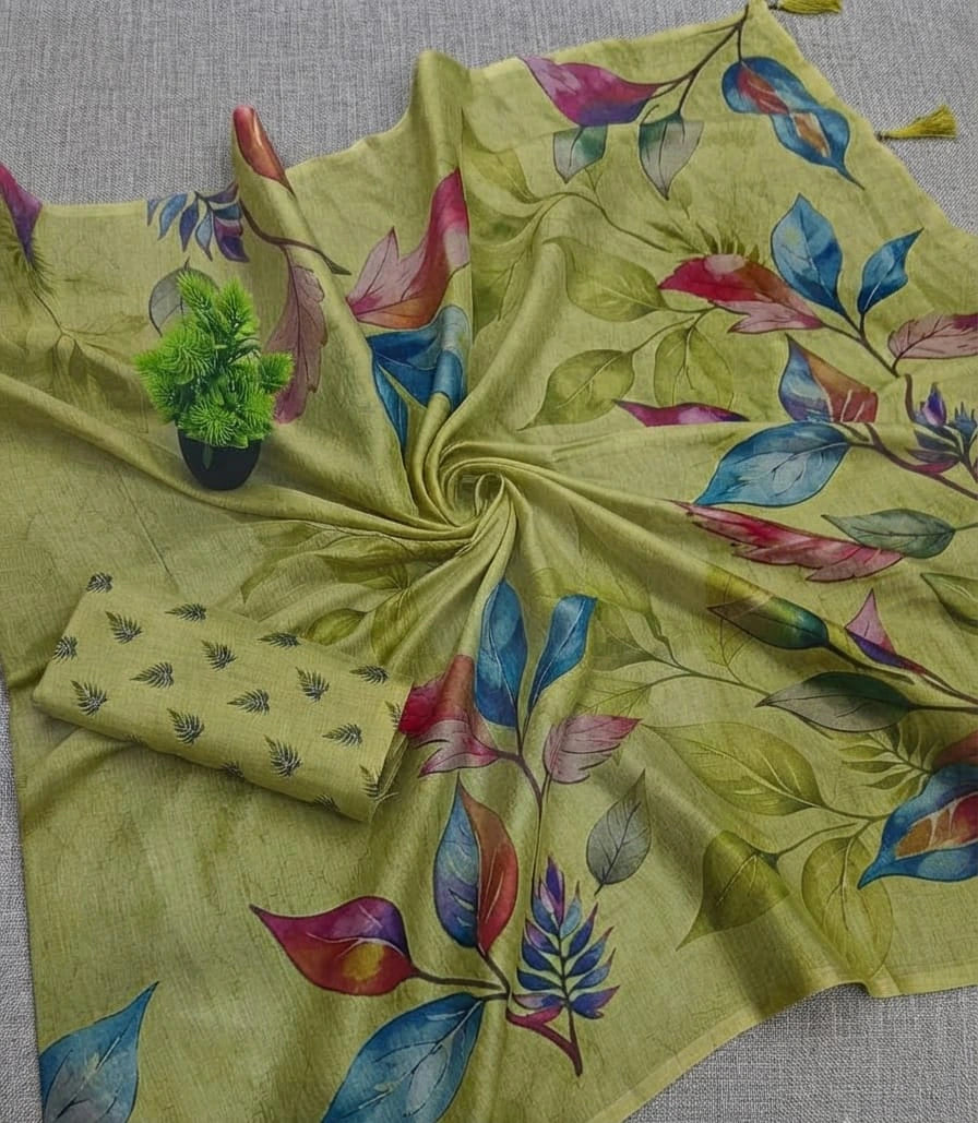 Tissue Digital Printed Saree 7