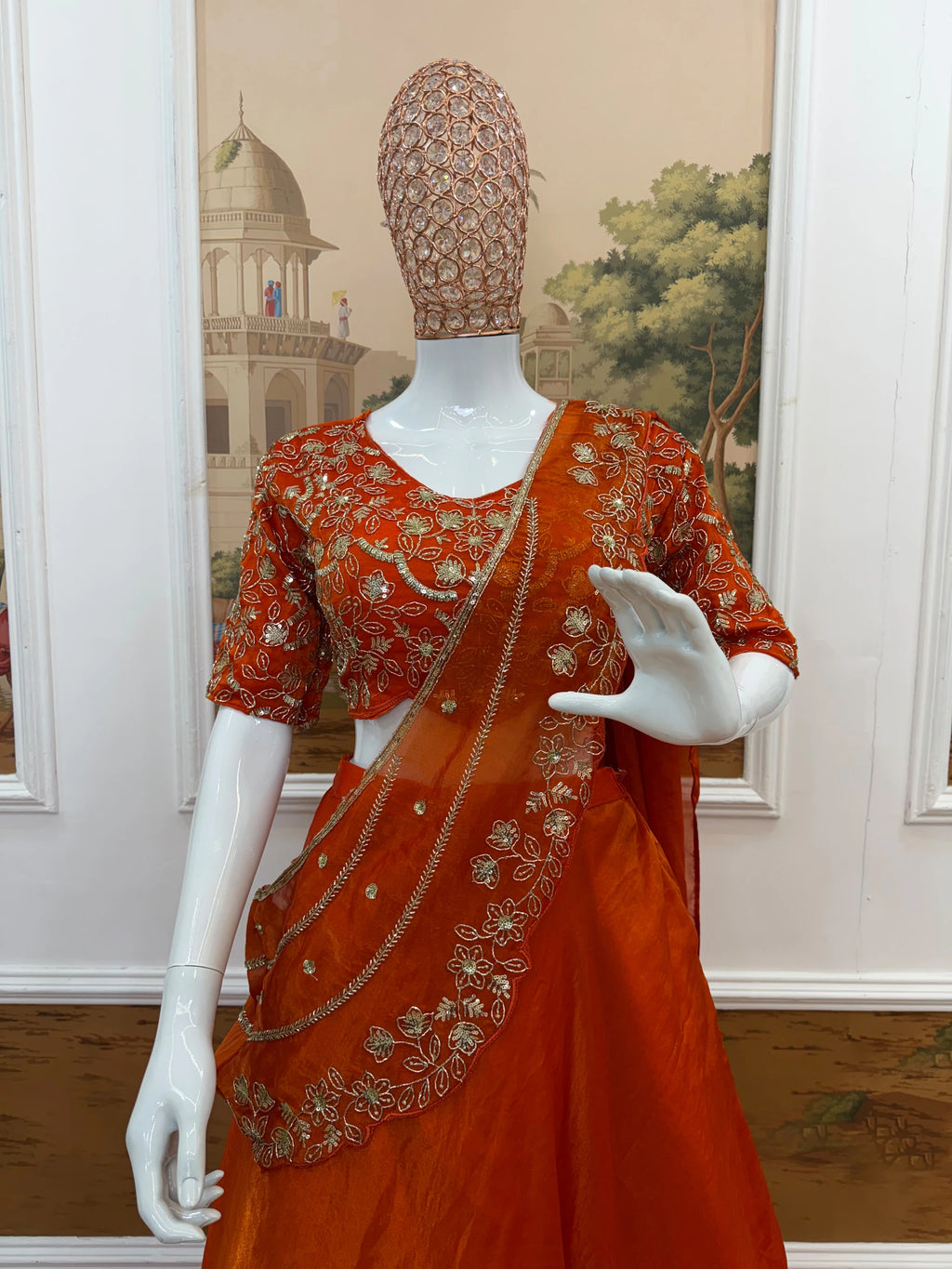 Fandy Satin Lehenga Saree 4