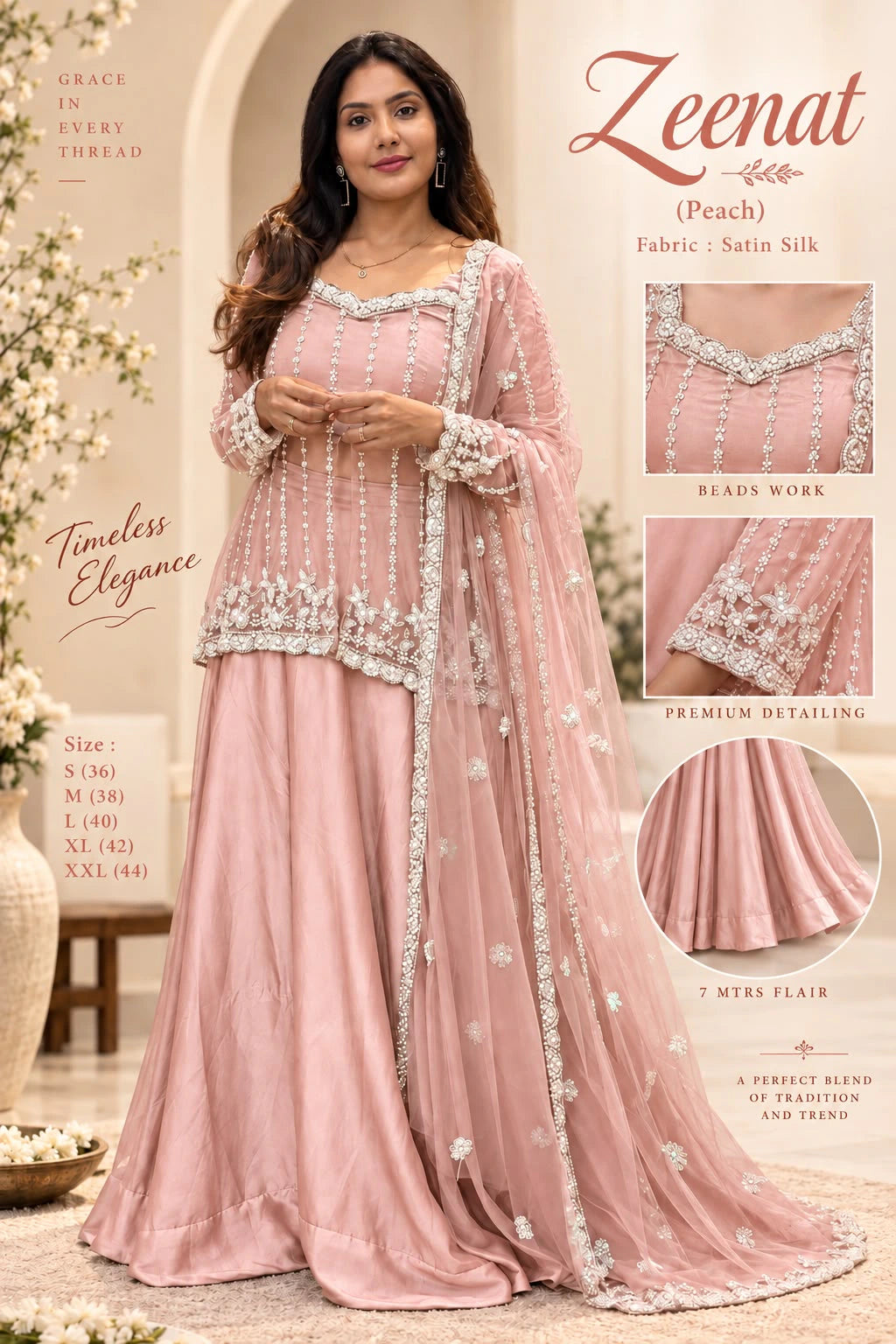 Silk Satin Lehenga Set 6