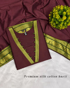 Silk Cotton Kurti Set with Dupatta 10